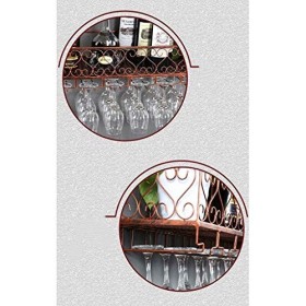 PJQUEKAIPJ Casier À Vin Accueil Support Rouge Restaurant Bar Porte-Verre À Vin/Tenture Murale/Créatif Fer Forgé Tenture Mural