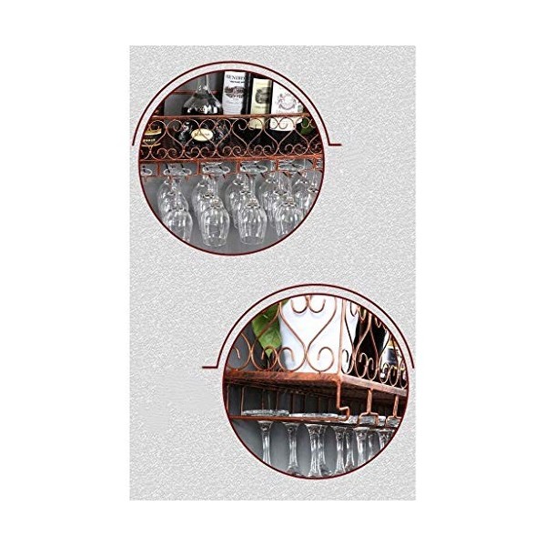 PJQUEKAIPJ Casier À Vin Accueil Support Rouge Restaurant Bar Porte-Verre À Vin/Tenture Murale/Créatif Fer Forgé Tenture Mural