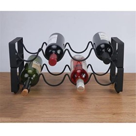 DEARJJN casier à vin empilable casier à vin 4 Bouteilles casier à vin pour Cave à comptoir