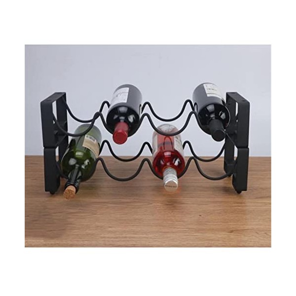 DEARJJN casier à vin empilable casier à vin 4 Bouteilles casier à vin pour Cave à comptoir