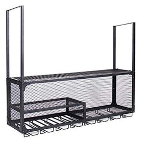 Casier à vin autoportant Armoires Porte-vin mural Casier à vin suspendu avec support en verre et étagère, amateurs de vin Bar