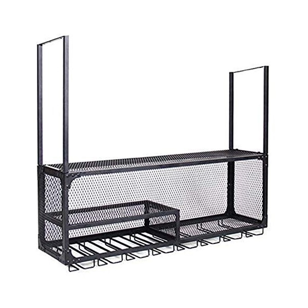 Casier à vin autoportant Armoires Porte-vin mural Casier à vin suspendu avec support en verre et étagère, amateurs de vin Bar