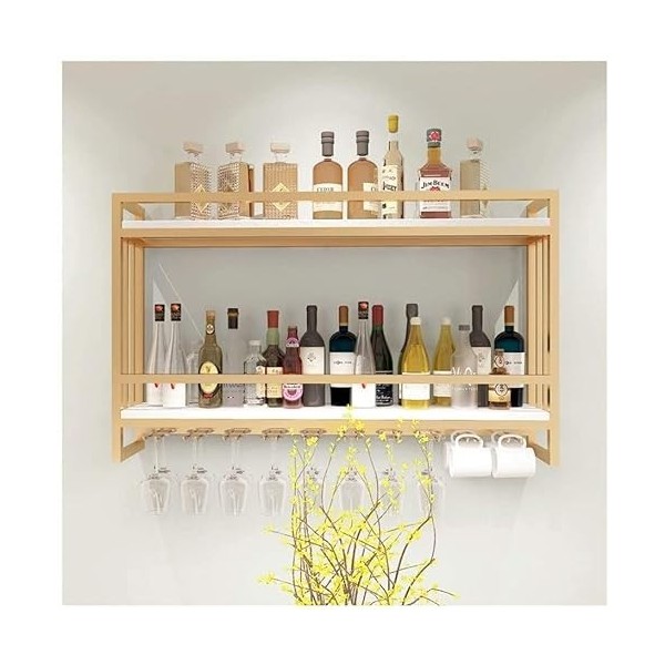 Présentoir à vin mural créatif, casier à vin suspendu, support, fer forgé nordique, casier à vin en bois massif, armoire à vi