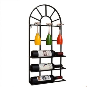 ELzEy Casier à vin Porte-Verre à vin Tenture Murale Armoire à vin Suspendue Restaurant Mur Treillis à vin Support à Verre à v