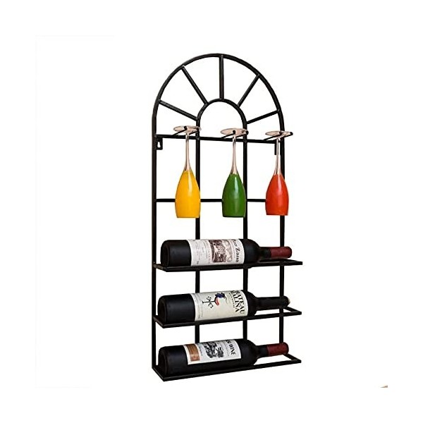 ELzEy Casier à vin Porte-Verre à vin Tenture Murale Armoire à vin Suspendue Restaurant Mur Treillis à vin Support à Verre à v