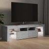 Tidyard Meuble TV avec lumières LED, Support de Télévision, Meuble TV Bas avec LED Noir 90x39x30 cm