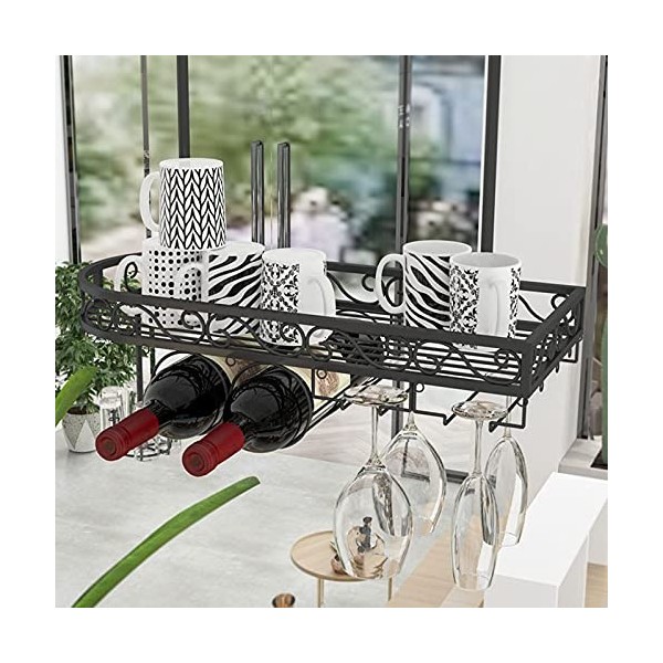 Porte-Bouteille de vin casier à vin Suspendu casier à Verre à vin casier à Bouteille de vin, casier à Verre à vin Suspendu, c
