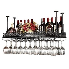 Casier à vin Organisateur Rack Casier à vin Comptoir de Bar Suspendu Gobelet Rack Bar Casier à Vin À lenvers Casier à Verre 