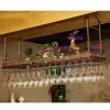 Cadre de verre à vin en verre Casier à vin en fer suspendu, hauteur et espacement réglables, support de décoration de casier 
