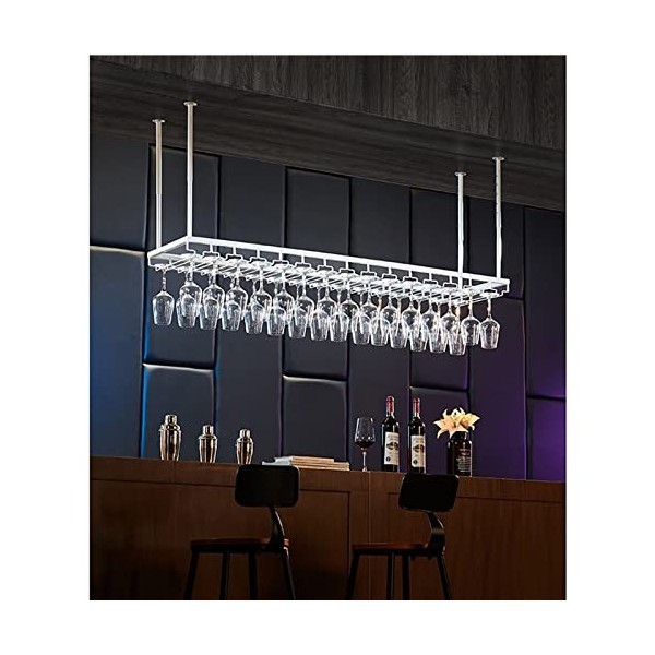 Casier à verres à vin suspendu au plafond, casier à bouteilles de vin mural, casier à verres à vin au plafond, casier à boute