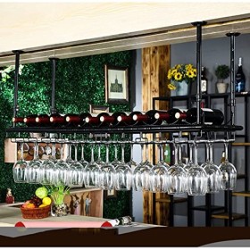 Casier à vin Suspendu - Casier à vin Suspendu Casier à Verre à vin - Casier à Bouteilles Suspendu au Plafond, Casier à vin Mu