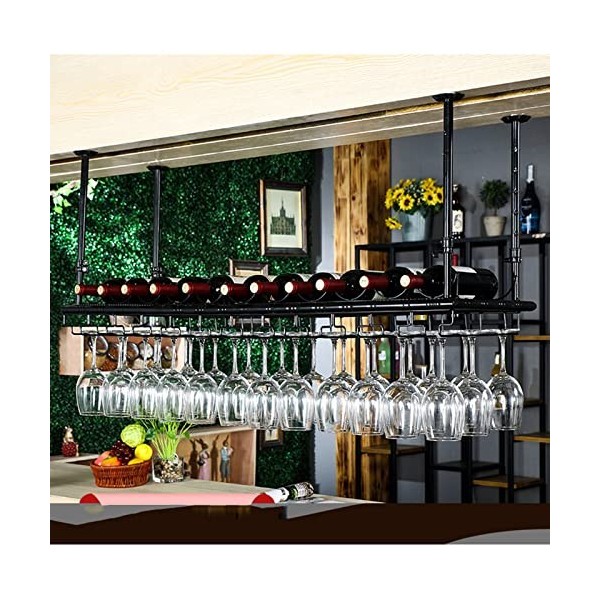 Casier à vin Suspendu - Casier à vin Suspendu Casier à Verre à vin - Casier à Bouteilles Suspendu au Plafond, Casier à vin Mu