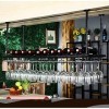 Casier à vin Suspendu - Casier à vin Suspendu Casier à Verre à vin - Casier à Bouteilles Suspendu au Plafond, Casier à vin Mu