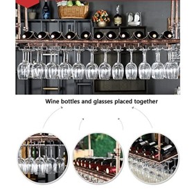 Casier à vin Suspendu - Casier à vin Suspendu Casier à Verre à vin - Casier à Bouteilles Suspendu au Plafond, Casier à vin Mu