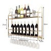 Cadre de verre à vin en verre Casier à vin mural en fer, présentoir multifonctionnel de cuisine de restaurant, support de déc