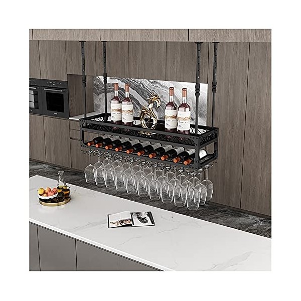 Casier à vin Casier à vin, casier à Bouteilles en Verre de vin de Style IC Peut être Suspendu, casier à vin en Verre IC pour 