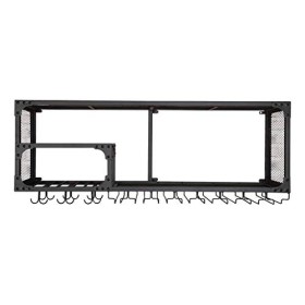 KOHARA Cadre de Verre à vin en Verre Casier à vin Mural en métal, casier à Verre à vin, Salle à Manger et Cuisine présentoir 