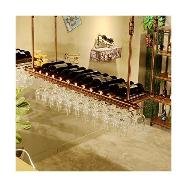 KOHARA Cadre de verre à vin en verre Casier à vin/Casier à vin Casier à vin Pays dAmérique Porte-verre à vin en fer forgé Po