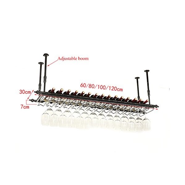 KOHARA Cadre de verre à vin en verre Casier à vin/casier à vin, Casier à vin Pays dAmérique Porte-verre à vin en fer forgé P