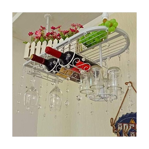 Porte-Bouteille Casier À Vin Vintage Fer Suspendu Porte-Verre À Vin Home Bar Facile À Installer Stockage60 * 25Cm 80 * 25cm 