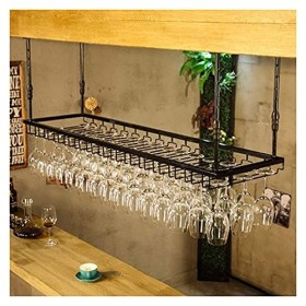 KARFRI Casier à vin Suspendu avec Support en Verre et étagère, casier à vin casier à vin casier à Verre Mural pour Placer Tou