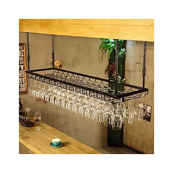 KARFRI Casier à vin Suspendu avec Support en Verre et étagère, casier à vin casier à vin casier à Verre Mural pour Placer Tou