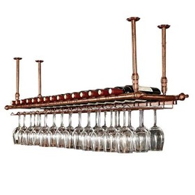 Casier à vin, casier à vin au Plafond, Support de Verre à vin Suspendu, Support de Bouteille de vin Vintage, Support de vin M