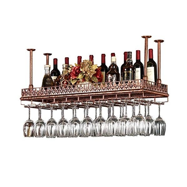 Casier à vin, support à vin suspendu pour verres à vin rouge, support pour bouteille de vin suspendu au plafond, gobelet en m