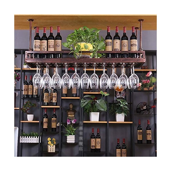 Casier à vin, casier à gobelets suspendu, support de verre à vin créatif casier à verre à vin, s, 60 * 35 cm F 120 * 35 cm 