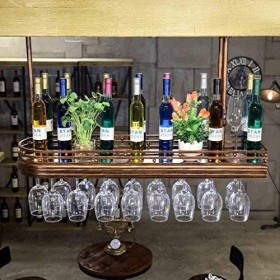 Casier à vin, casier à verres à vin en fer forgé, organisation de rangement de cuisine, casier à vin en métal suspendu, porte