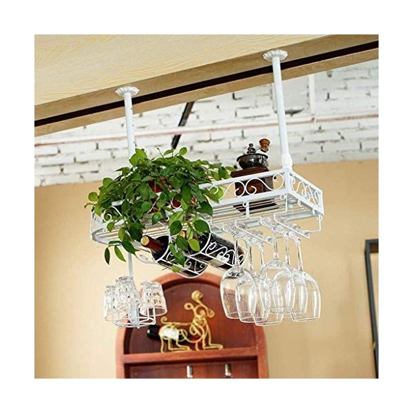 Casier À Vin Casier À Vin Mural Porte-Bouteille avec Support De Verre À Vin, Porte-Verre À Vin Porte-gobelet Suspendu Créatif