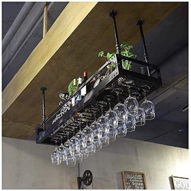 Casier à vin autoportant Armoires Porte-vin mural Casier à vin suspendu avec support en verre et étagère, casier à verre à vi