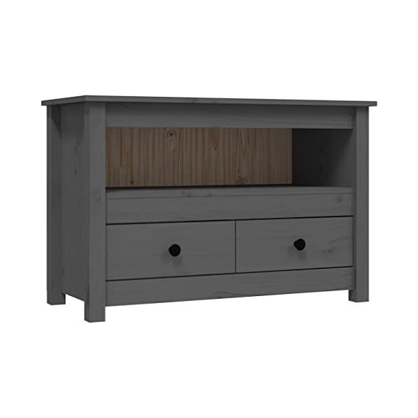 vidaXL Meuble TV, Armoire de Télévision avec 2 Tiroirs et Compartiment, Meuble Télé avec Rangement Salon Salle de Séjour, Mar