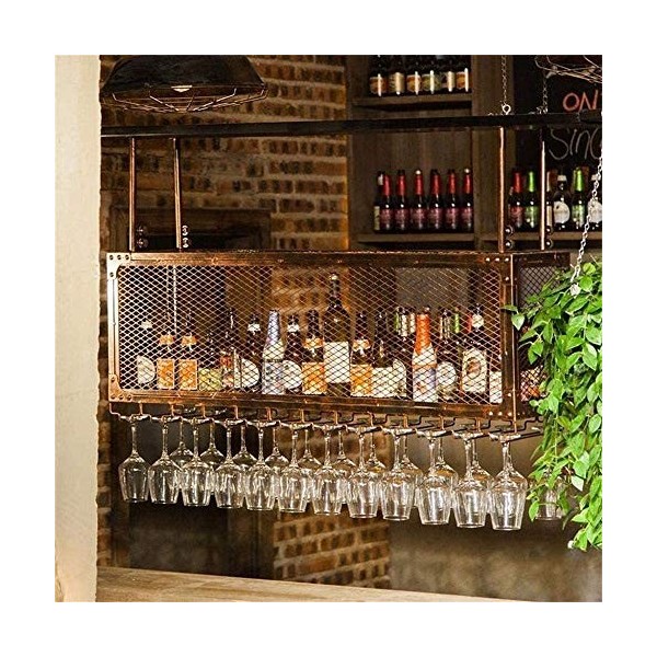 Casier à vin autoportant Armoires Porte-vin mural Casier à vin suspendu avec support en verre et étagère, amateurs de vin Bar