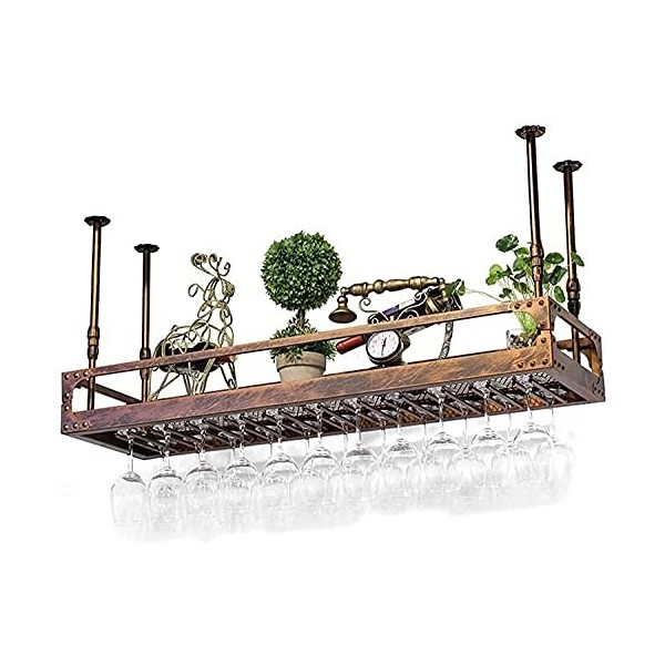 Casier à vin autoportant Armoires Porte-vin mural Casier à vin suspendu avec support en verre et étagère, casier à verre à vi