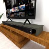 Henor Rehausse TV en Bois FSC® Double 180 x 35 x 15 cm Graphite Mat. Supporte +100 kg.