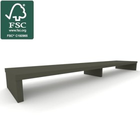 Henor Rehausse TV en Bois FSC® Double 180 x 35 x 15 cm Graphite Mat. Supporte +100 kg.