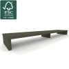 Henor Rehausse TV en Bois FSC® Double 180 x 35 x 15 cm Graphite Mat. Supporte +100 kg.