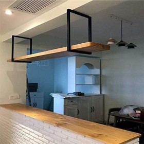 Casier à vin Suspendu - Casier à vin Suspendu au Plafond pour Bouteilles de vin, Support pour Plantes, Style loft européen, S