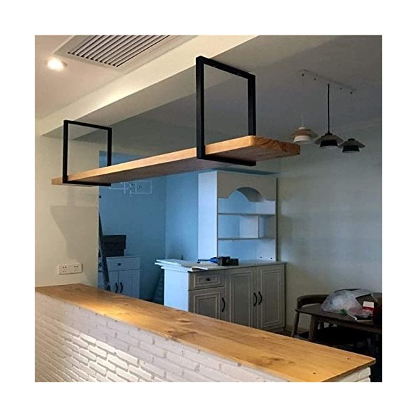 Casier à vin Suspendu - Casier à vin Suspendu au Plafond pour Bouteilles de vin, Support pour Plantes, Style loft européen, S