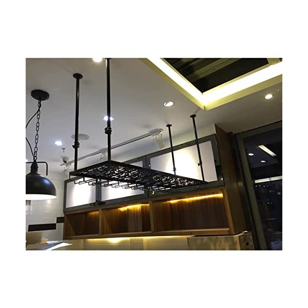 Casier à vin suspendu - Casier à vin casier à vin monté au plafond, casier à verres à vin de restaurant suspendu de style eur