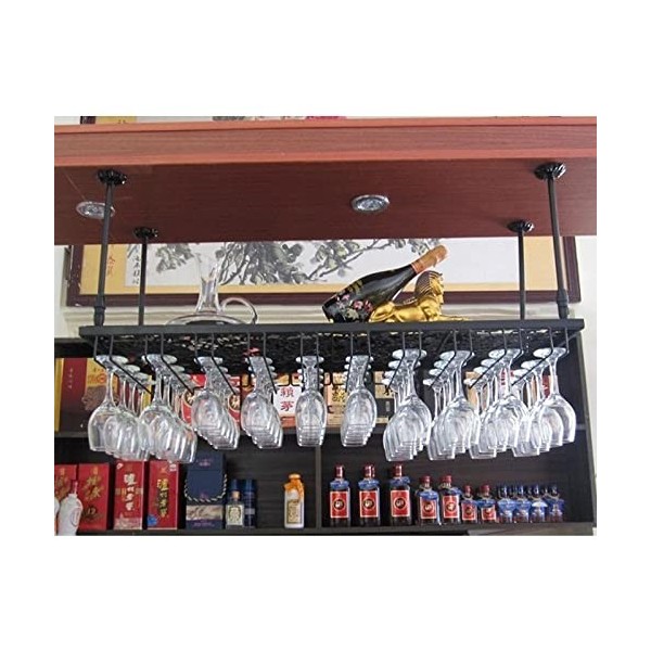 Casier à vin suspendu - Casier à vin casier à vin monté au plafond, casier à verres à vin de restaurant suspendu de style eur