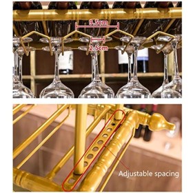 Cadre de Verre à vin en Verre Casier à vin dart de Fer de Plafond, Hauteur et espacement réglables, casier à vin Multifoncti