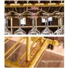 Cadre de Verre à vin en Verre Casier à vin dart de Fer de Plafond, Hauteur et espacement réglables, casier à vin Multifoncti