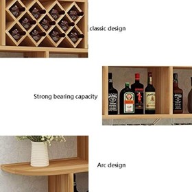 ELzEy Casier à vin Casier à vin Mural Armoire à vin créative en Forme de Diamant avec Support en Verre en métal et étagère de
