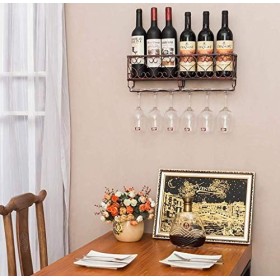Umaxa Casier à vin, casier à vin Mural européen casier à vin casier à vin Mural en métal Support de gobelet en Verre de Champ