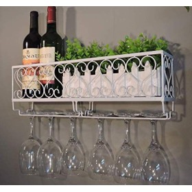 Umaxa Casier à vin, casier à vin Mural européen casier à vin casier à vin Mural en métal Support de gobelet en Verre de Champ