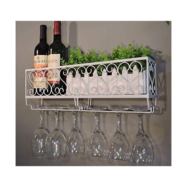 Umaxa Casier à vin, casier à vin Mural européen casier à vin casier à vin Mural en métal Support de gobelet en Verre de Champ