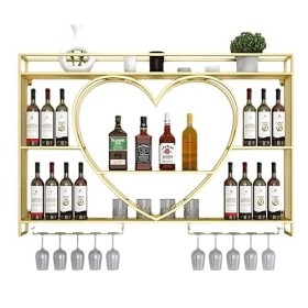 AARONG Casier à vin autoportant Armoires Porte-vin Mural Casier à vin Mural en métal, présentoir pour Bouteilles de vin et Ve