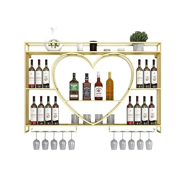 AARONG Casier à vin autoportant Armoires Porte-vin Mural Casier à vin Mural en métal, présentoir pour Bouteilles de vin et Ve